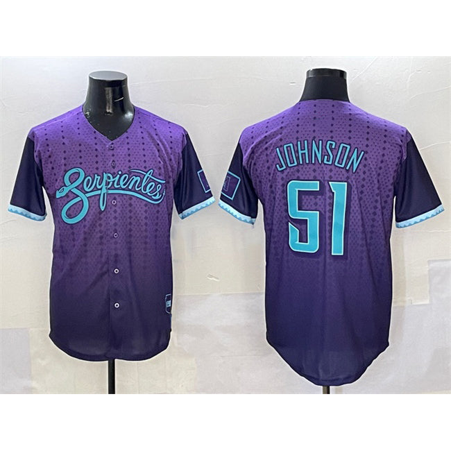 Arizona Diamondbacks #51 Randy Johnson Purple MASONITE 2025 City Connect Limited Stitched Jersey