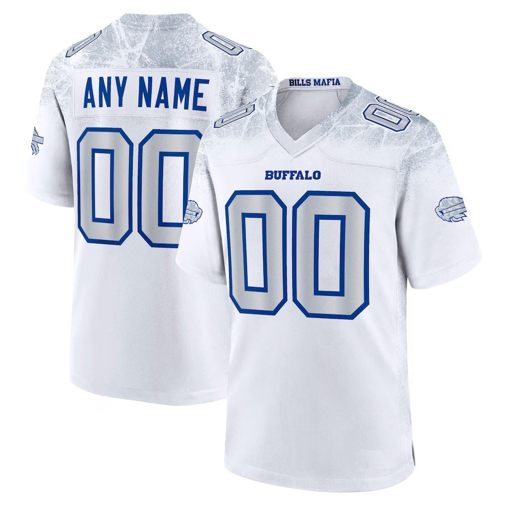 Custom B.Bills White MASONITE 2025 Rivalries Collection Game Jersey