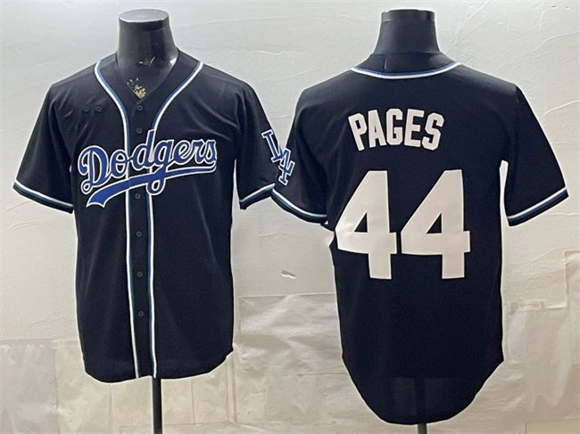 Los Angeles Dodgers #44 Andy Pages Black MASONITE Stitched Jersey