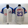 Atlanta Braves #23 Michael Harris II Number White MASONITE 2023 City Connect Flex Base Stitched Jersey 3