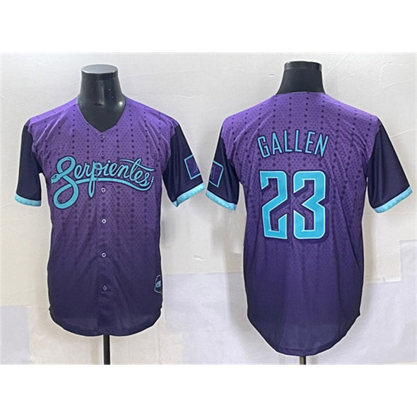 Arizona Diamondbacks #23 Zac Gallen Purple MASONITE 2025 City Connect Limited Stitched Jersey