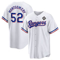 Texas Rangers #52 Jordan Montgomery White MASONITE 2023 World Series Stitched Jersey