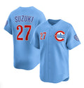 Chicago Cubs #27 Seiya Suzuki Blue MASONITE 2024-25 2nd Alternate Limited Stitched Jersey