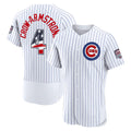 Chicago Cubs #4 Pete Crow-Armstrong USA 250 Fourth of July Home Authentic Jersey - White MASONITE