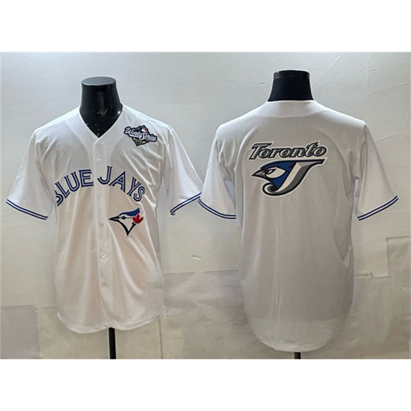 Toronto Blue Jays Team Big Logo White MASONITE 2025 World Series Home Cool Base Stitched Jersey