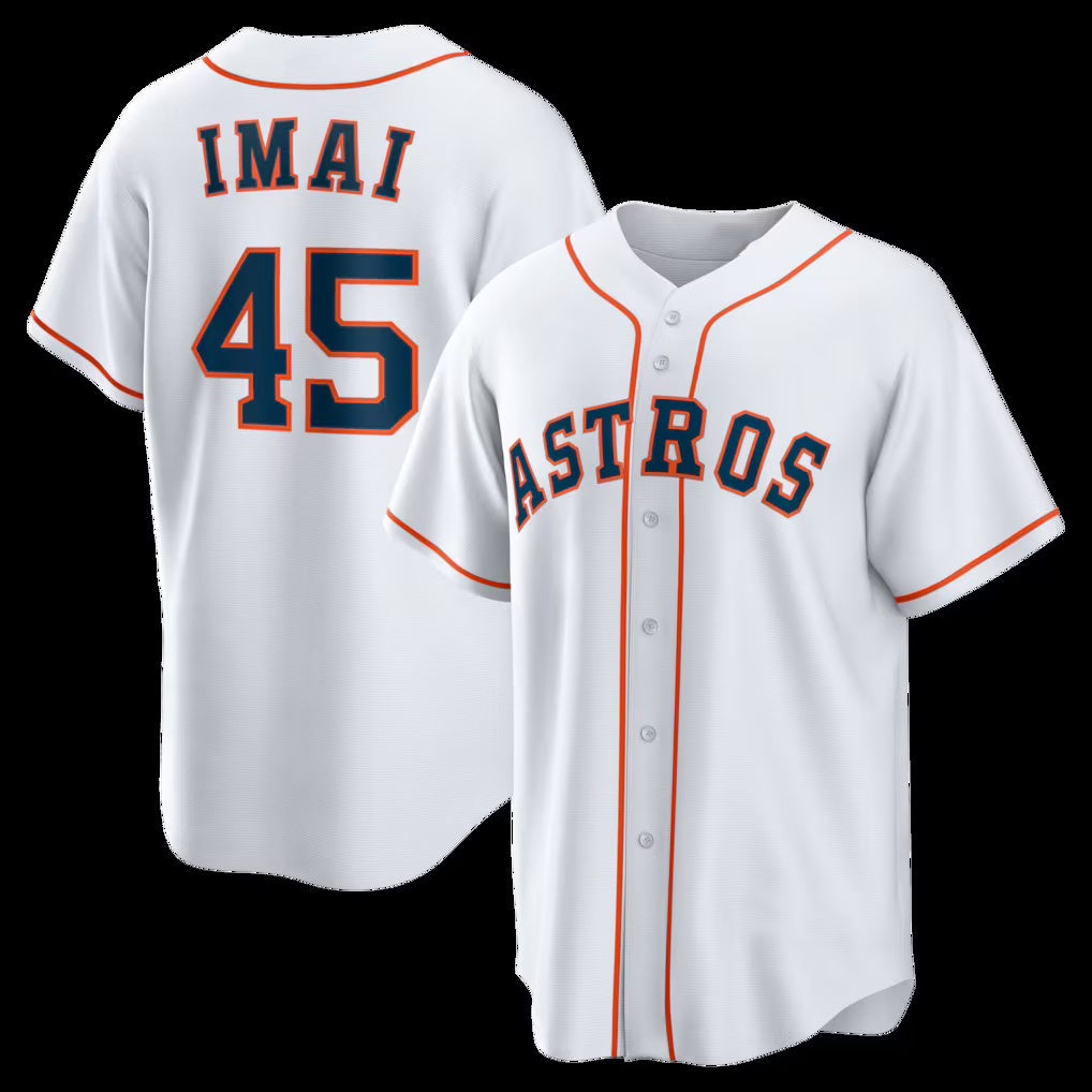 Houston Astros #45 Tatsuya Imai White MASONITE Home Replica Jersey