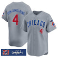 Chicago Cubs #4 Pete Crow-Armstrong Gray MASONITE 'Ryne Sandberg Tribute' Vapor Limited V3 Stitched Jersey