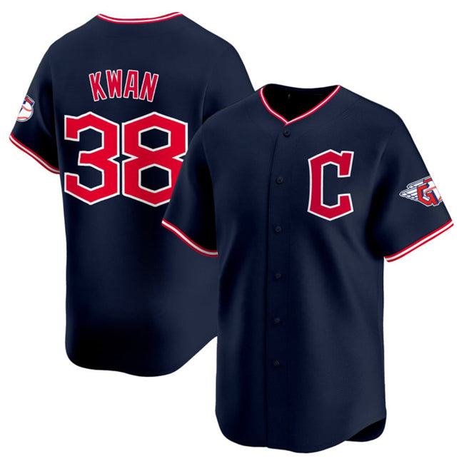 Cleveland Guardians #38 Steven Kwan Navy MASONITE 2025 Alternate Limited Stitched Jersey