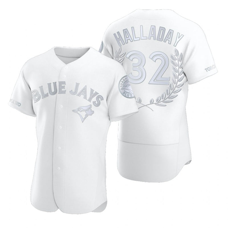 Toronto Blue Jays #32 Roy Halladay White MASONITE Flexbase Fashion Jersey