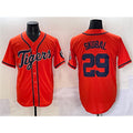 Detroit Tigers #29 Tarik Skubal Orange MASONITE With Patch Cool Base Stitched Jersey