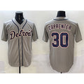Detroit Tigers #30 Kerry Carpenter Grey MASONITE Cool Base Stitched Jersey