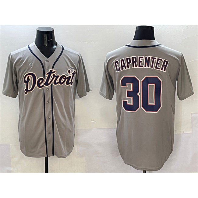 Detroit Tigers #30 Kerry Carpenter Grey MASONITE Cool Base Stitched Jersey