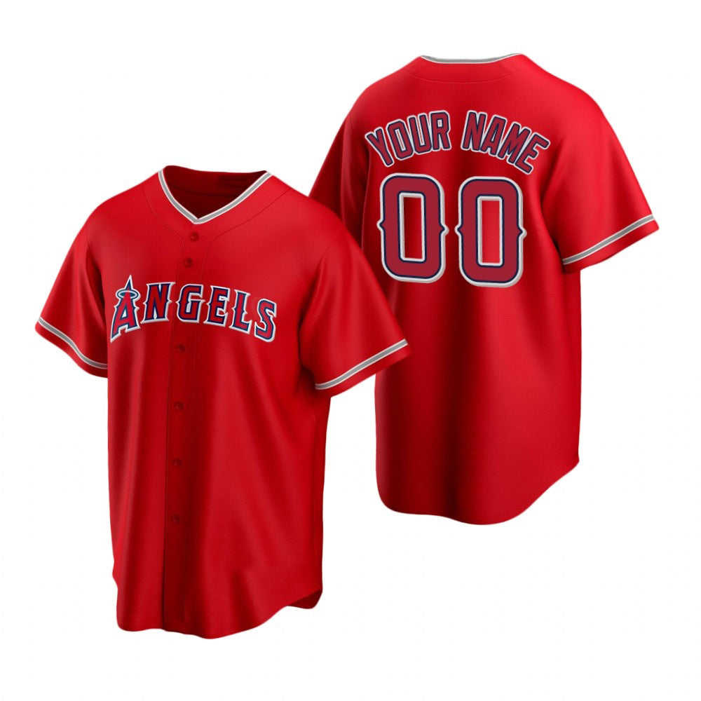 Custom Los Angeles Angels Red MASONITE Stitched Cool Base Jersey