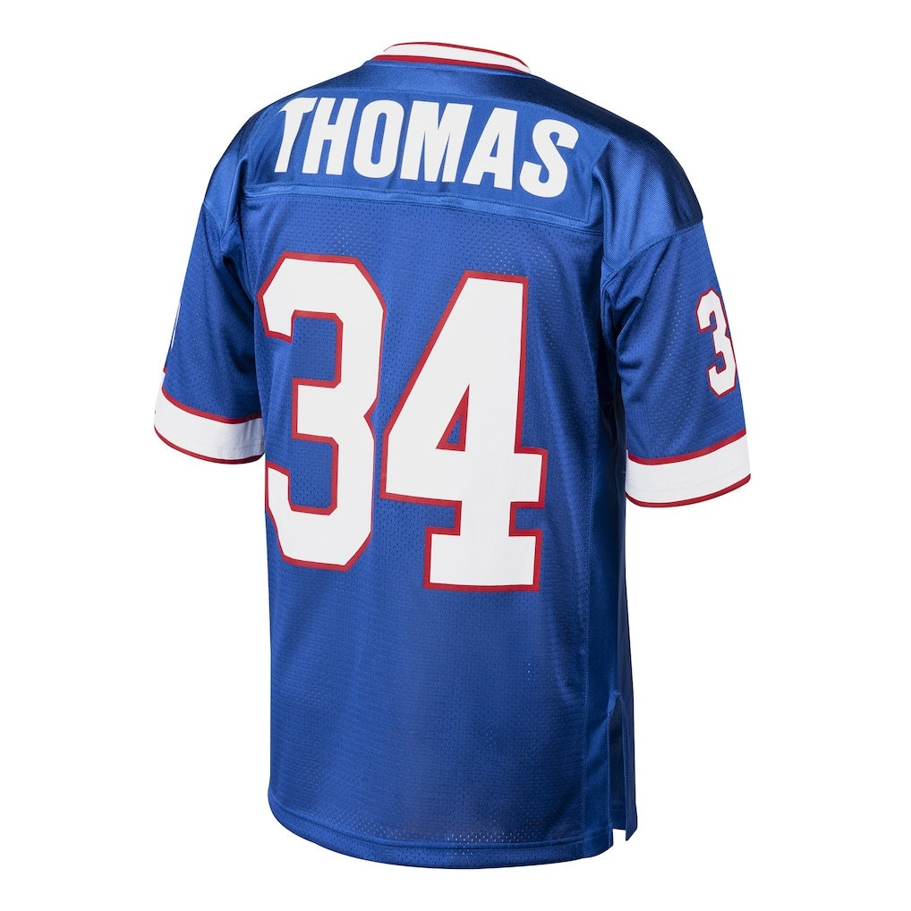 B.Bills #34 Thurman Thomas Mitchell & Ness Royal MASONITE Authentic Throwback Retired Player Jersey