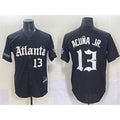 Atlanta Braves #13 Ronald Acuna Jr. Black MASONITE Gothic South x Outkast Edition Vapor Limited Stitched Jersey