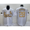 St. Louis Cardinals #28 Nolan Arenado White MASONITE 2022 All Star Stitched Cool Base Jersey
