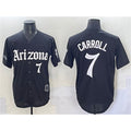Arizona Diamondbacks #7 Corbin Carroll Black MASONITE 'Gothic Desert Fang Edition' Vapor Limited Stitched Jersey