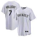 Colorado Rockies #7 Matt Holliday Player White MASONITE Game Home Stitched Jerseys