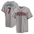 Arizona Diamondbacks #7 Corbin Carroll Gray MASONITE Road Replica Jersey