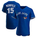 Toronto Blue Jays #15 Whit Merrifield Royal MASONITE Flex Base Stitched Jersey