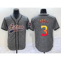 Houston Astros #3 Jeremy Pena Grey MASONITE Gridiron Cool Base Stitched Jersey