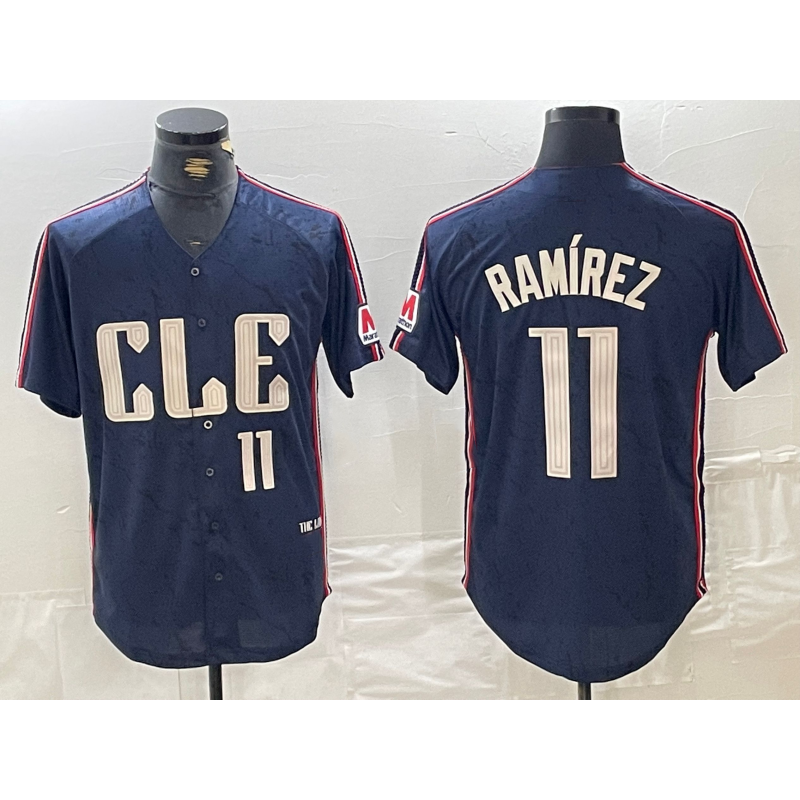 Cleveland Guardians #11 Jose Ramirez Number Navy MASONITE 2024 City Connect Limited Stitched Jersey