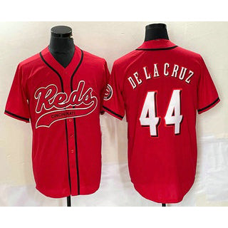 Cincinnati Reds #44 Elly De La Cruz Red MASONITE With Patch Cool Base Stitched Jersey