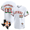Custom Houston Astros Mexico Texas Patch Vapor Premier Limited Jersey ¨C White MASONITE