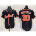 Detroit Tigers #30 Kerry Carpenter Black MASONITE With Patch Cool Base Stitched Jersey