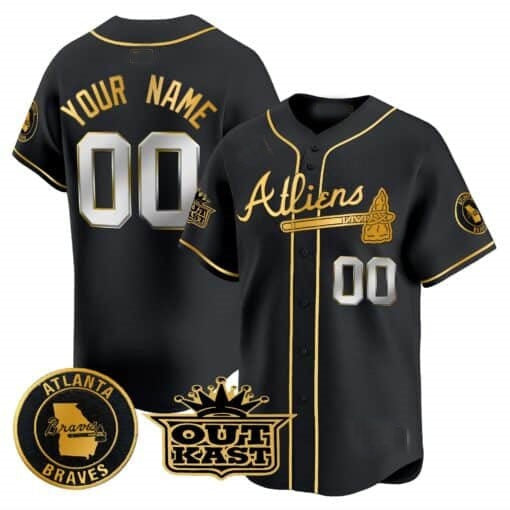 Custom Atlanta Braves Atliens Vapor Premier Limited Jersey ¨C Black MASONITE