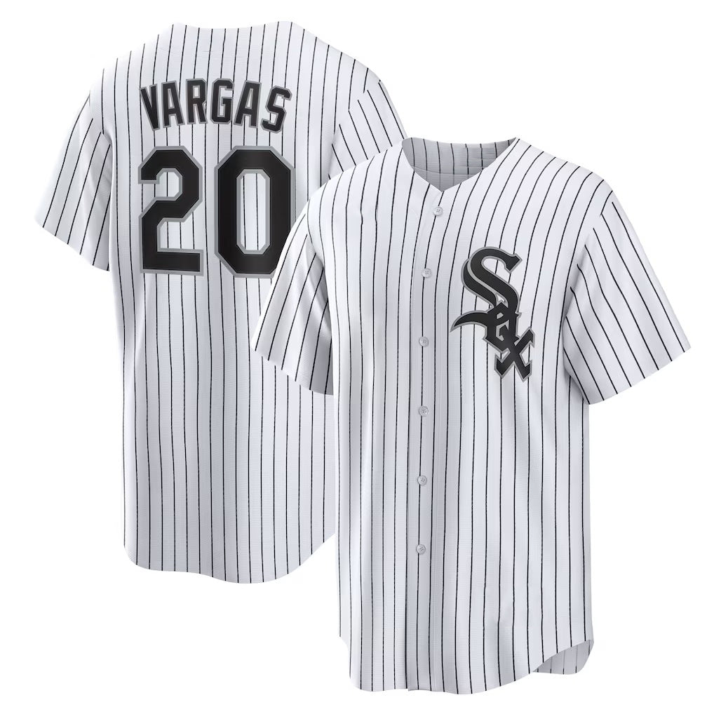 Chicago White Sox #20 Miguel Vargas White MASONITE Home Replica Jersey