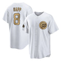Chicago Cubs #8 Ian Happ Player Gold MASONITE All-Star Game Home Stitched Jerseys