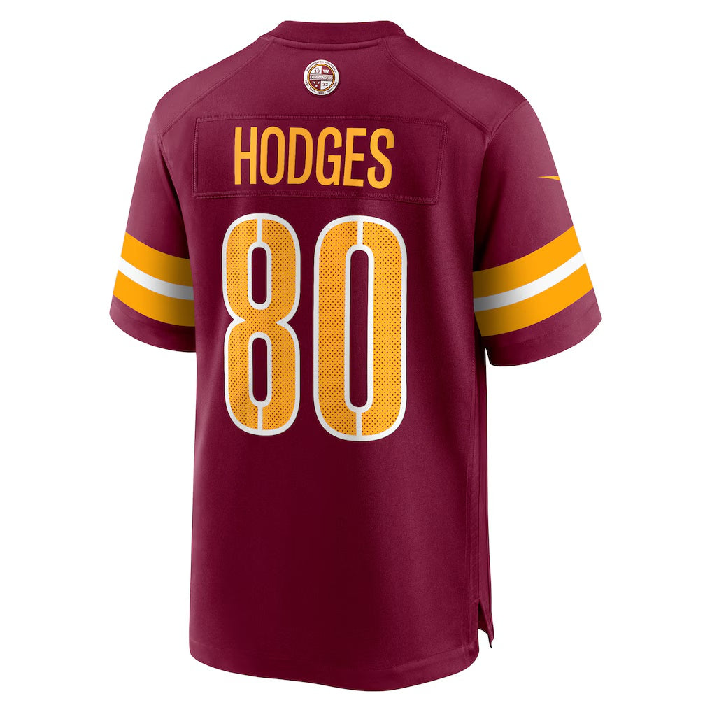 W.Commanders #80 Curtis Hodges Burgundy MASONITE Game Player Jersey