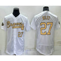 Atlanta Braves #27 Austin Riley Number White MASONITE 2022 All Star Stitched Flex Base Jersey