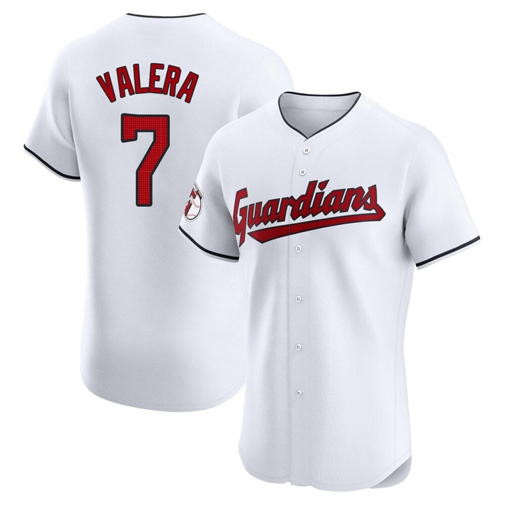 Cleveland Guardians #7 George Valera Player White MASONITE Limited Elite Home Stitched Jerseys