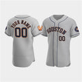 Custom Houston Astros Active Player Gray MASONITE 60th Anniversary Flex Base Stitched Jersey