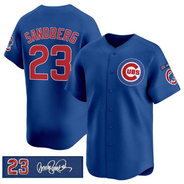 Chicago Cubs #23 Ryne Sandberg Royal MASONITE 'Ryne Sandberg Tribute' Vapor Limited V3 Stitched Jersey