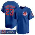 Chicago Cubs #23 Ryne Sandberg Royal MASONITE 'Ryne Sandberg Tribute' Vapor Limited V3 Stitched Jersey