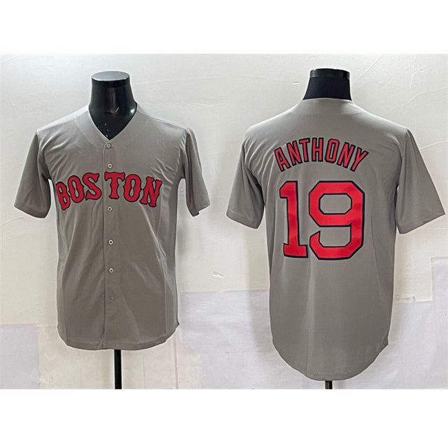 Boston Red Sox #19 Roman Anthony Gray MASONITE Cool Base Stitched Jersey