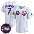 Chicago Cubs #7 Dansby Swanson White MASONITE 2025 Tokyo Series Limited Stitched Jersey