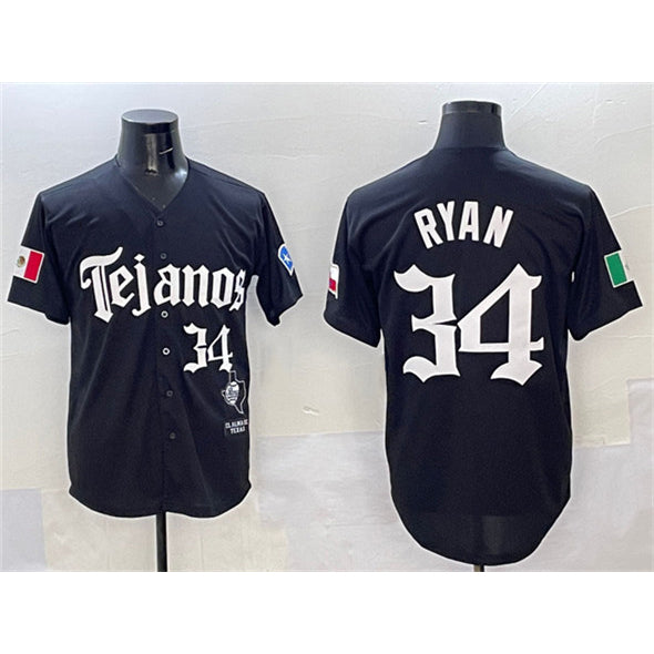 Texas Rangers #34 Nolan Ryan Black MASONITE Mexico 2025 Vapor Premier Limited Stitched Jersey