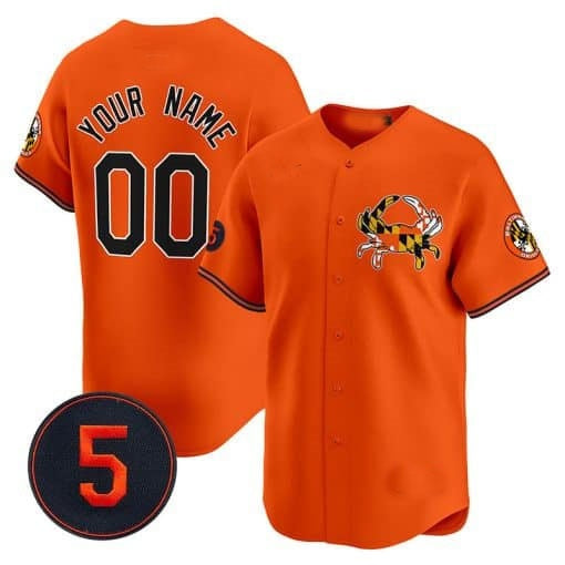 Custom Baltimore Orioles Robinson Patch Vapor Premier Limited Jersey V3 ¨C Orange MASONITE