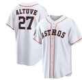 Houston Astros #27 Jose Altuve White MASONITE 2022 World Series Home Stitched Jersey