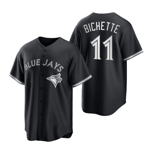 Toronto Blue Jays #11 Bo Bichette Black MASONITE Stitched Cool Base Jersey