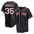 Boston Red Sox #35 Garrett Crochet Player Black MASONITE Out Home Game Stitched Jerseys