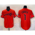 Houston Astros #1 Carlos Correa Orange MASONITE 2025 City Connect With Texas Patch Limited Stitched Jersey