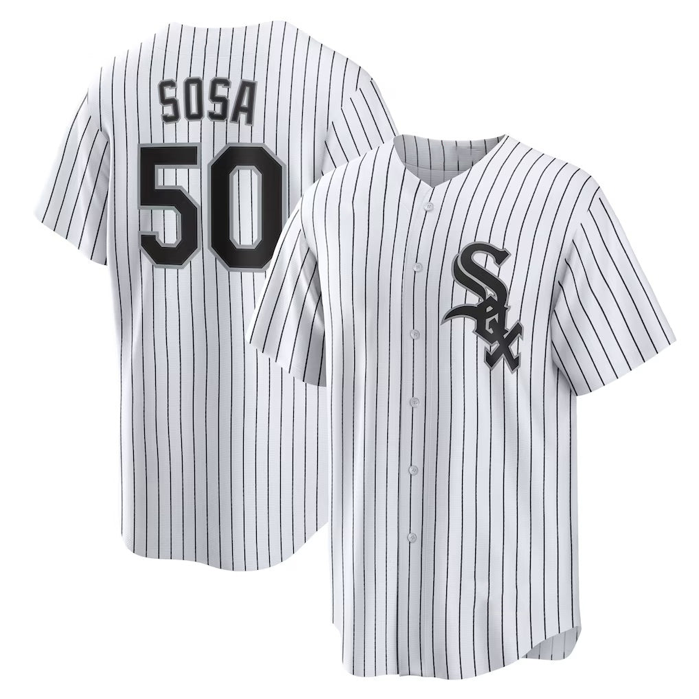 Chicago White Sox #50 Lenyn Sosa White MASONITE Home Replica Jersey
