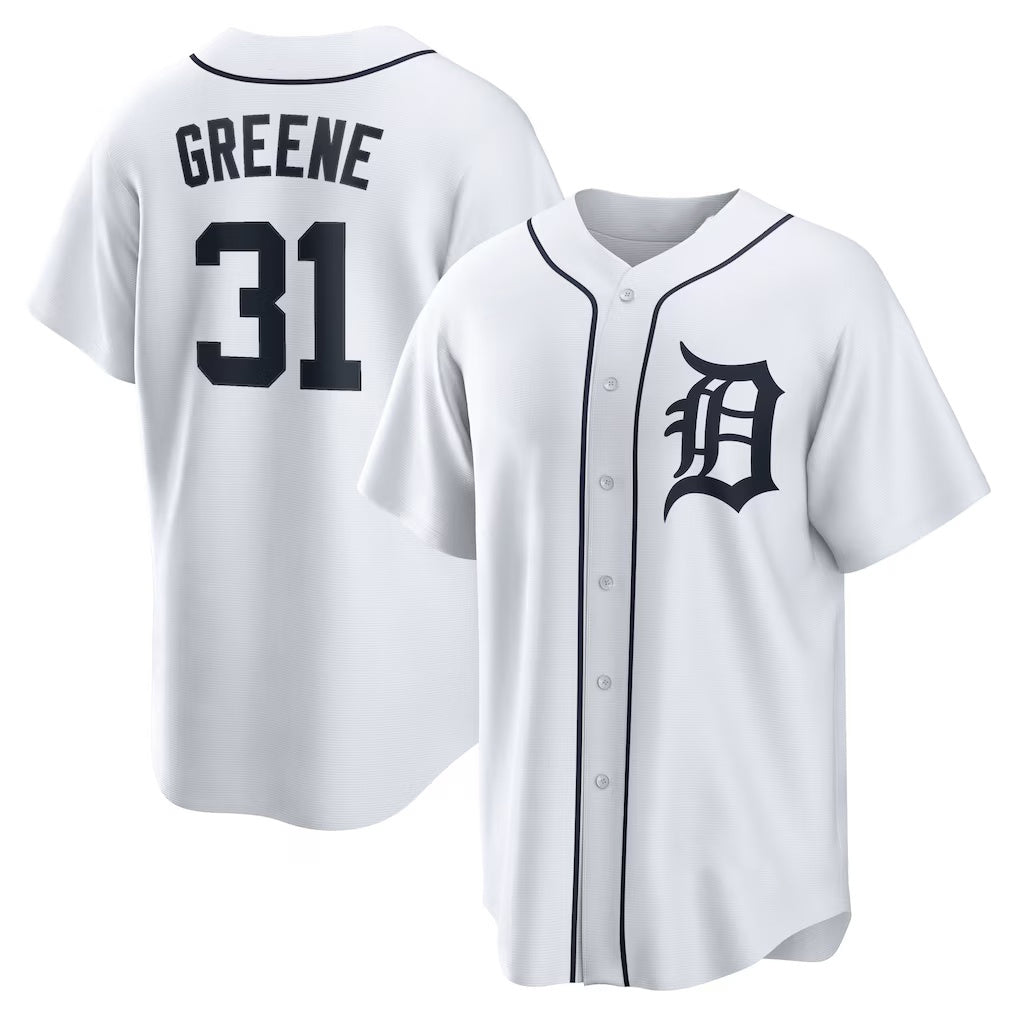 Detroit Tigers #31 Riley Greene White MASONITE Replica Player Jersey