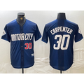 Detroit Tigers #30 Kerry Carpenter Number 2024 Navy MASONITE City Connect Cool Base Limited Stitched Jersey