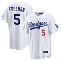 Los Angeles Dodgers #5 Freddie Freeman Player White MASONITE Home Game Stitched Jerseys